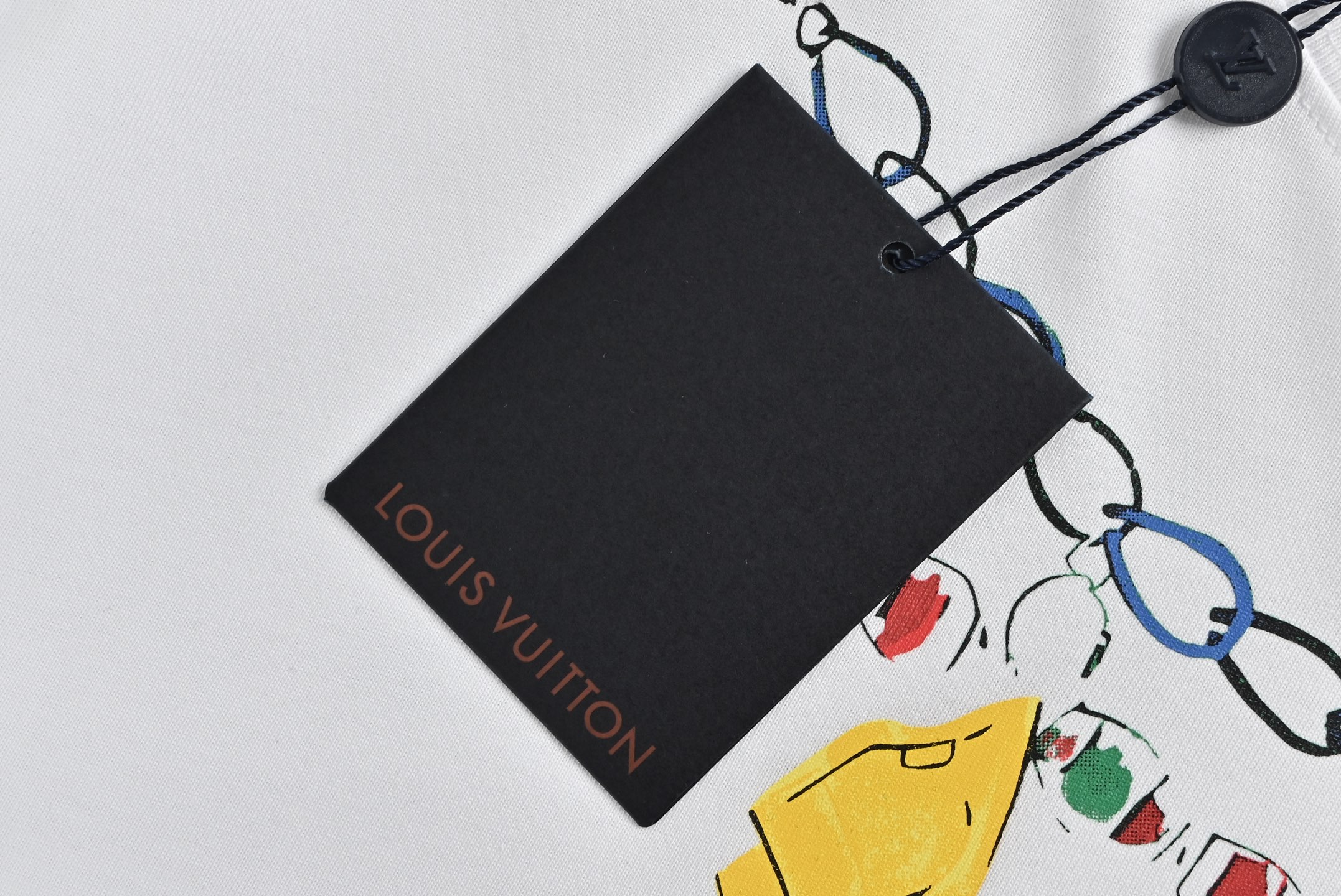 Louis Vuitton/路易威登 25ss 创意项链字母logo印花短袖 黑色 白色