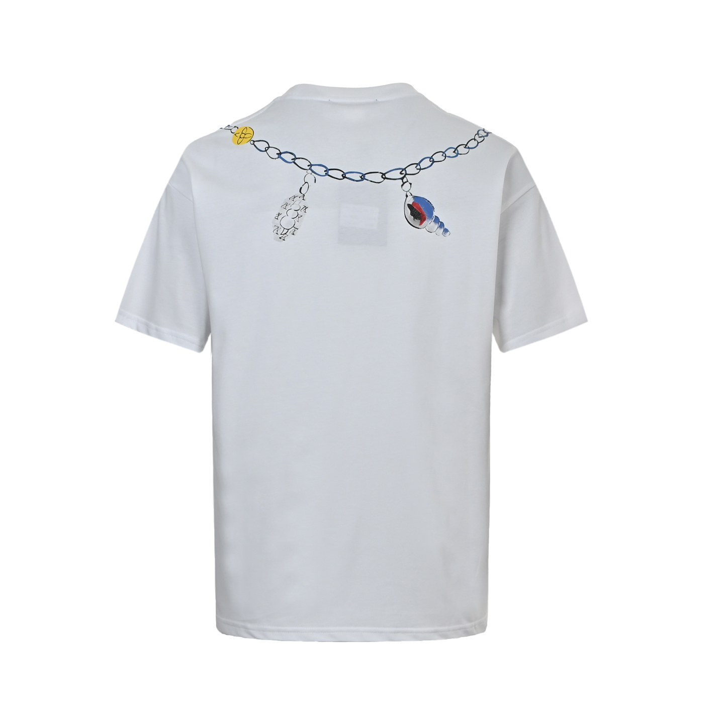 Louis Vuitton/路易威登 25ss 创意项链字母logo印花短袖 黑色 白色