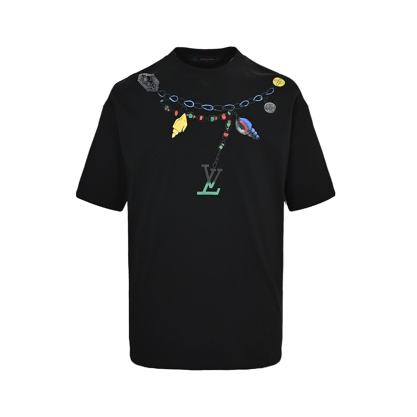 Louis Vuitton/路易威登 25ss 创意项链字母logo印花短袖