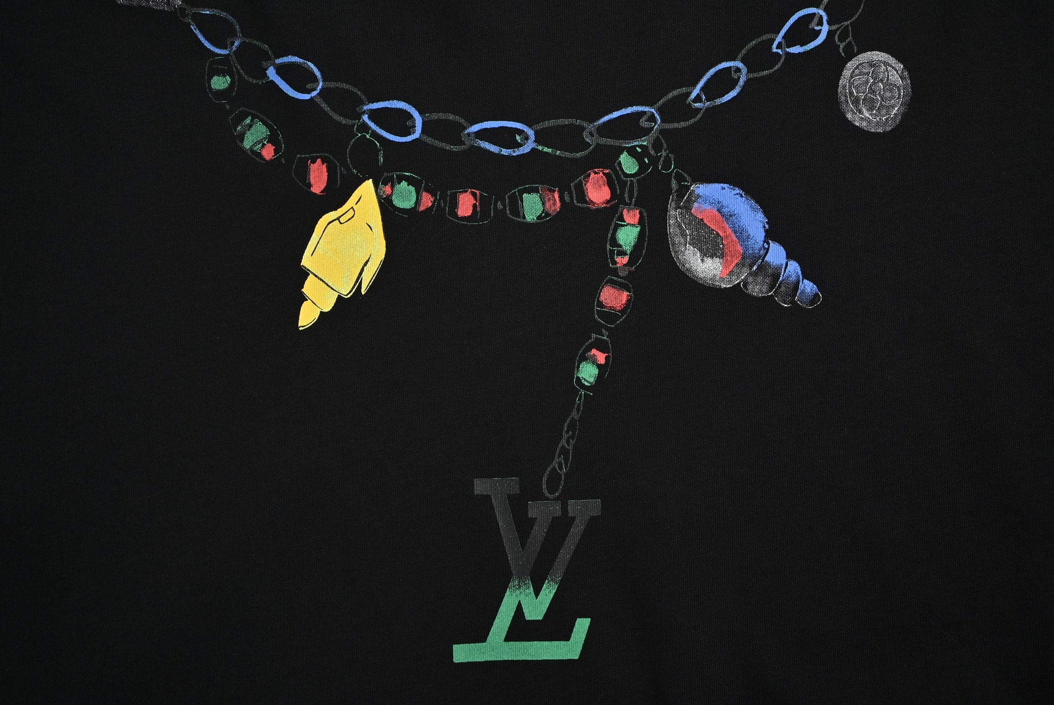 Louis Vuitton/路易威登 25ss 创意项链字母logo印花短袖