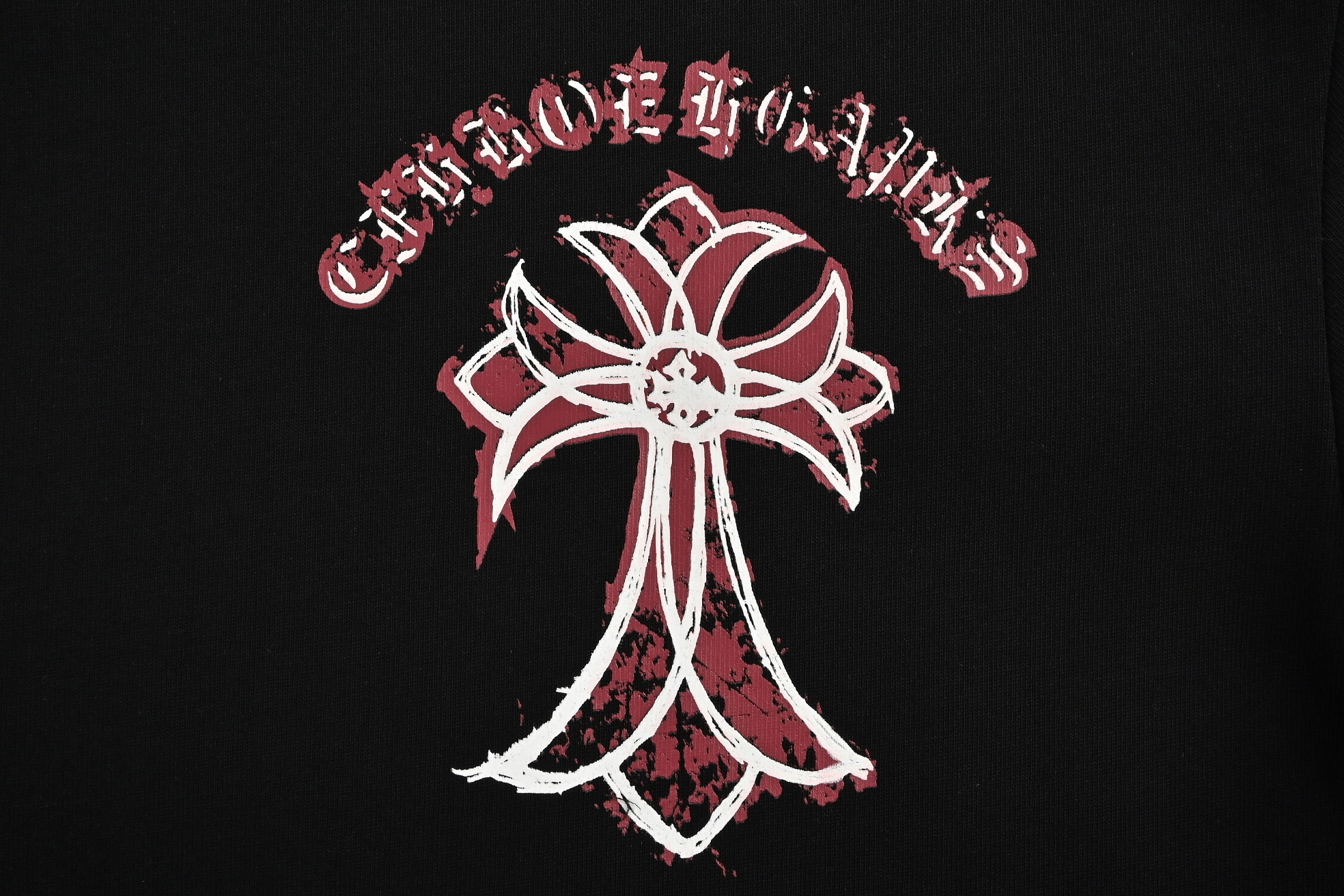 Chrome Hearts/克罗心 25ss 斑驳十字架梵文印花短袖