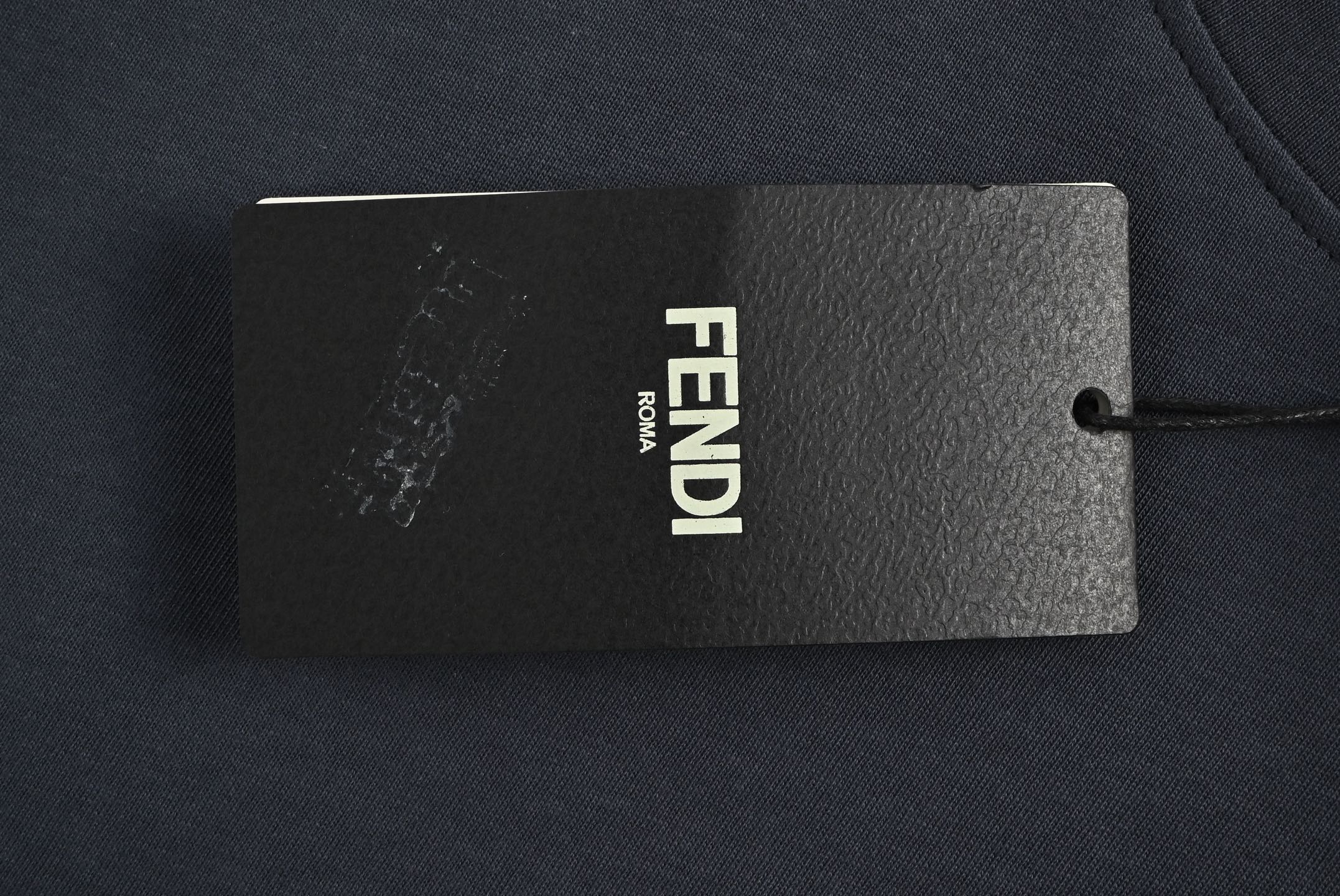 Fendi/芬迪 Club纯色徽章刺绣短袖 定染海军蓝米兰新棉华绸面料