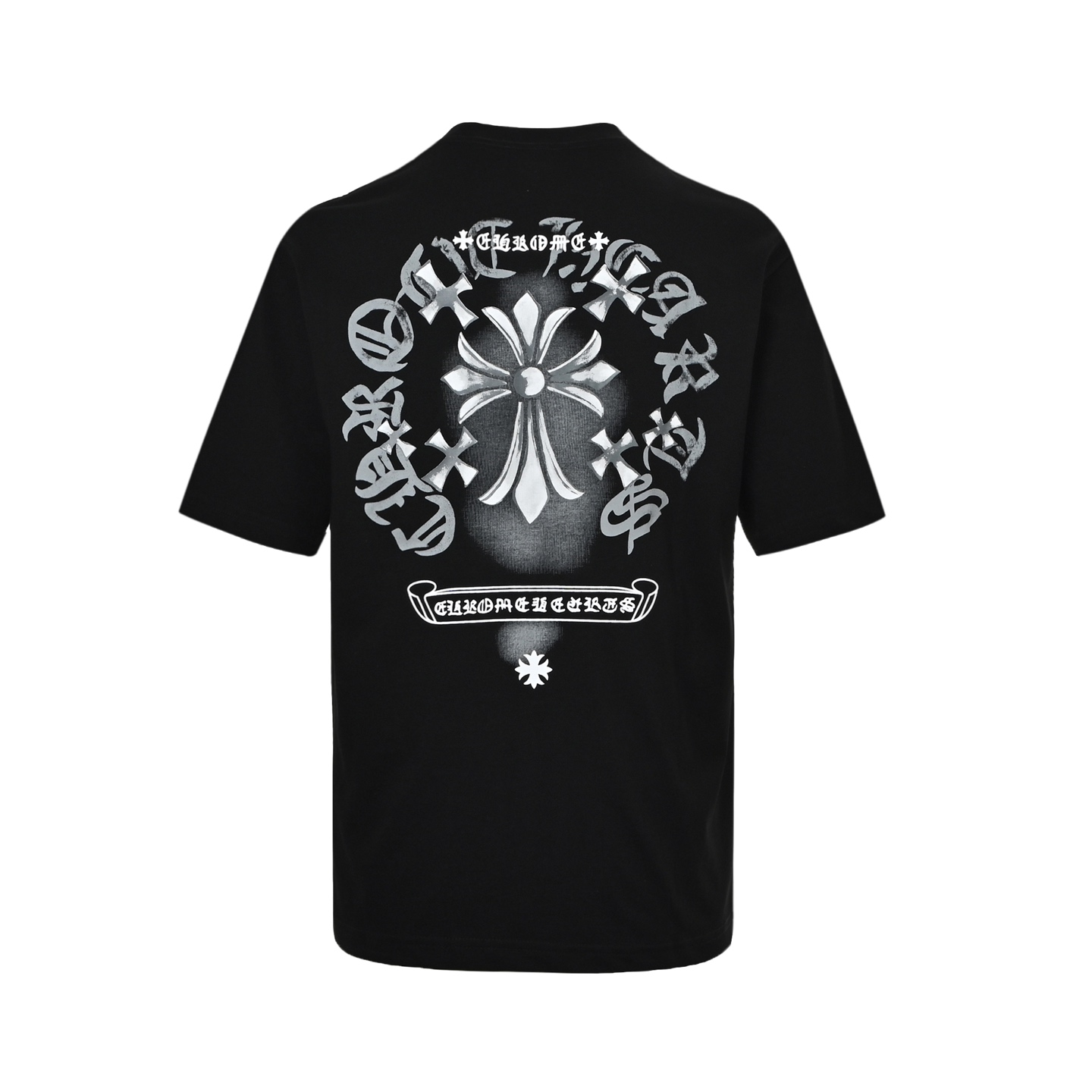 Chrome Hearts/克罗心 25ss 梵文十字架做旧印花短袖