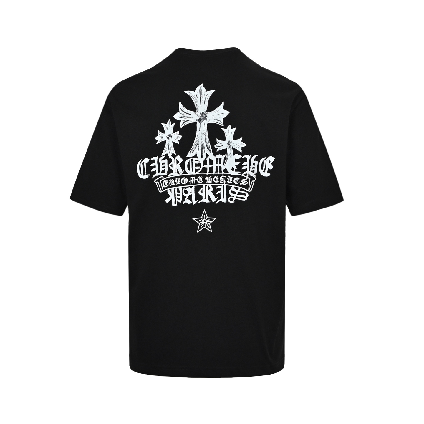 Chrome Hearts/克罗心 25ss 梵文十字架手绘做旧印花短袖
