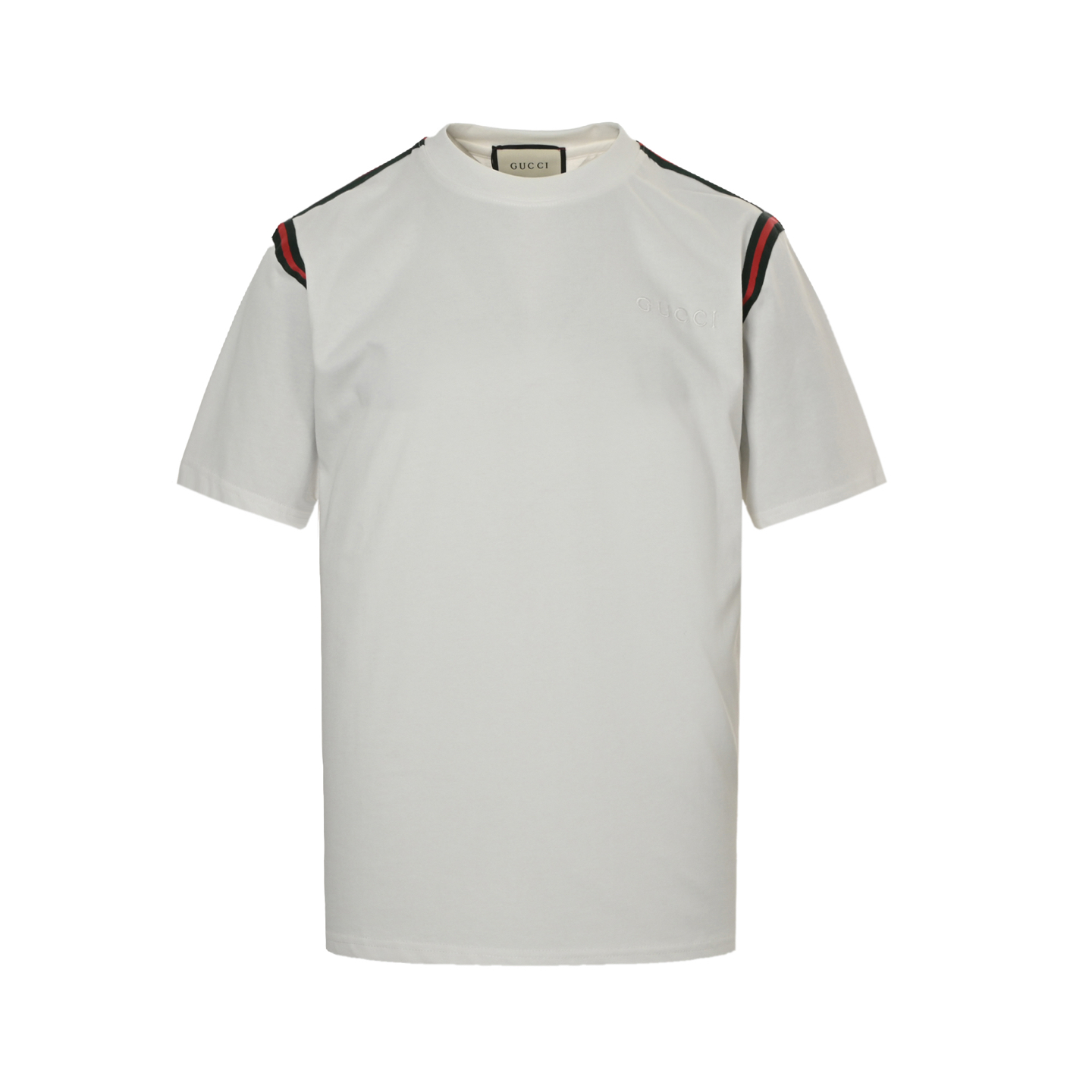 Gucci/古驰 24ss 红绿织带刺绣小标短袖
