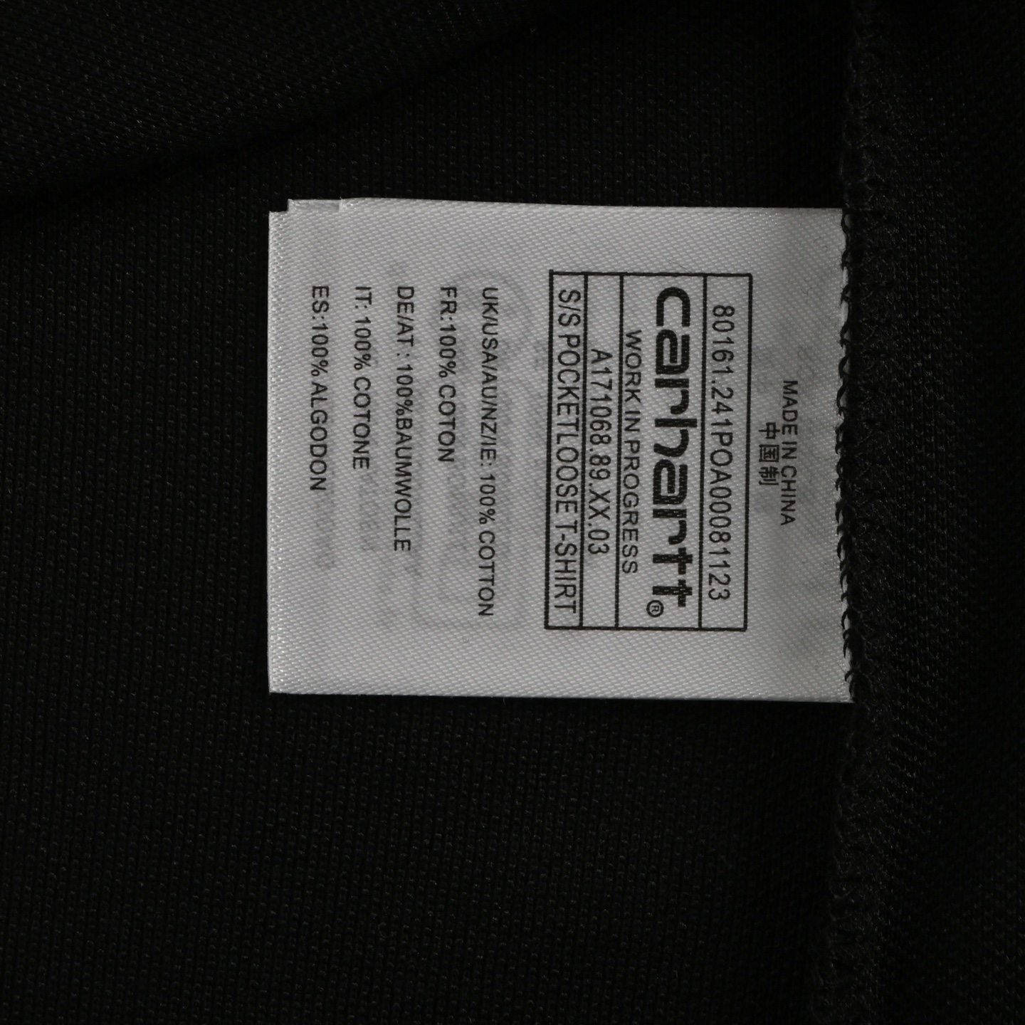Carhartt/卡哈特 经典口袋徽标Polo短袖