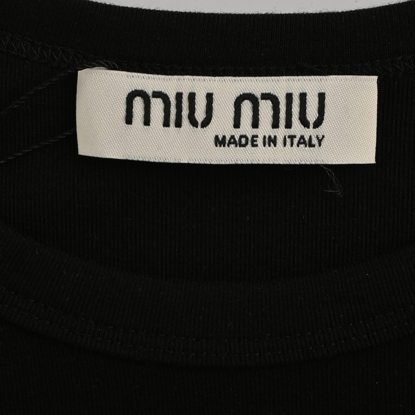 Miu Miu/缪缪 提花小标短袖 黑色 白色