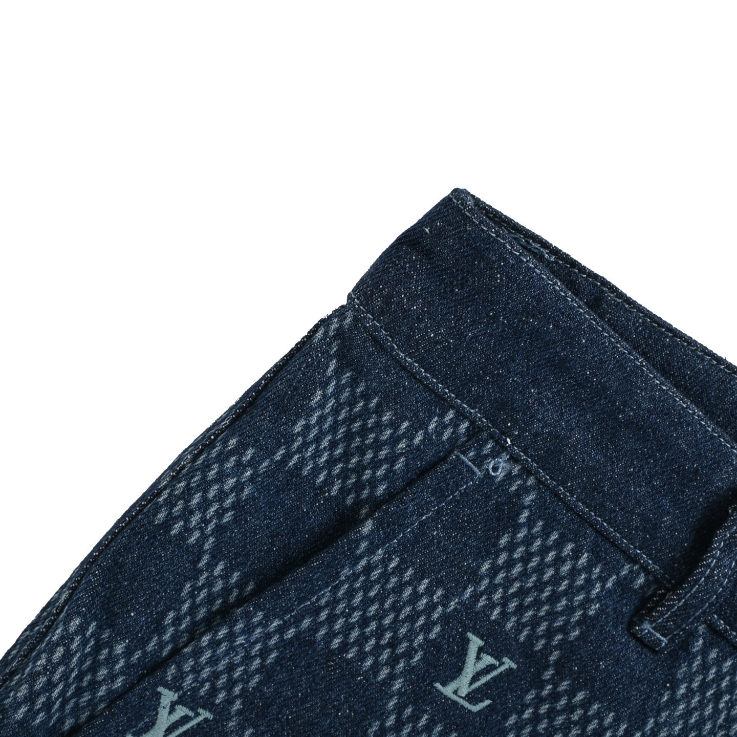 Louis Vuitton/路易威登 联名美洲杯棋盘格牛仔短裤