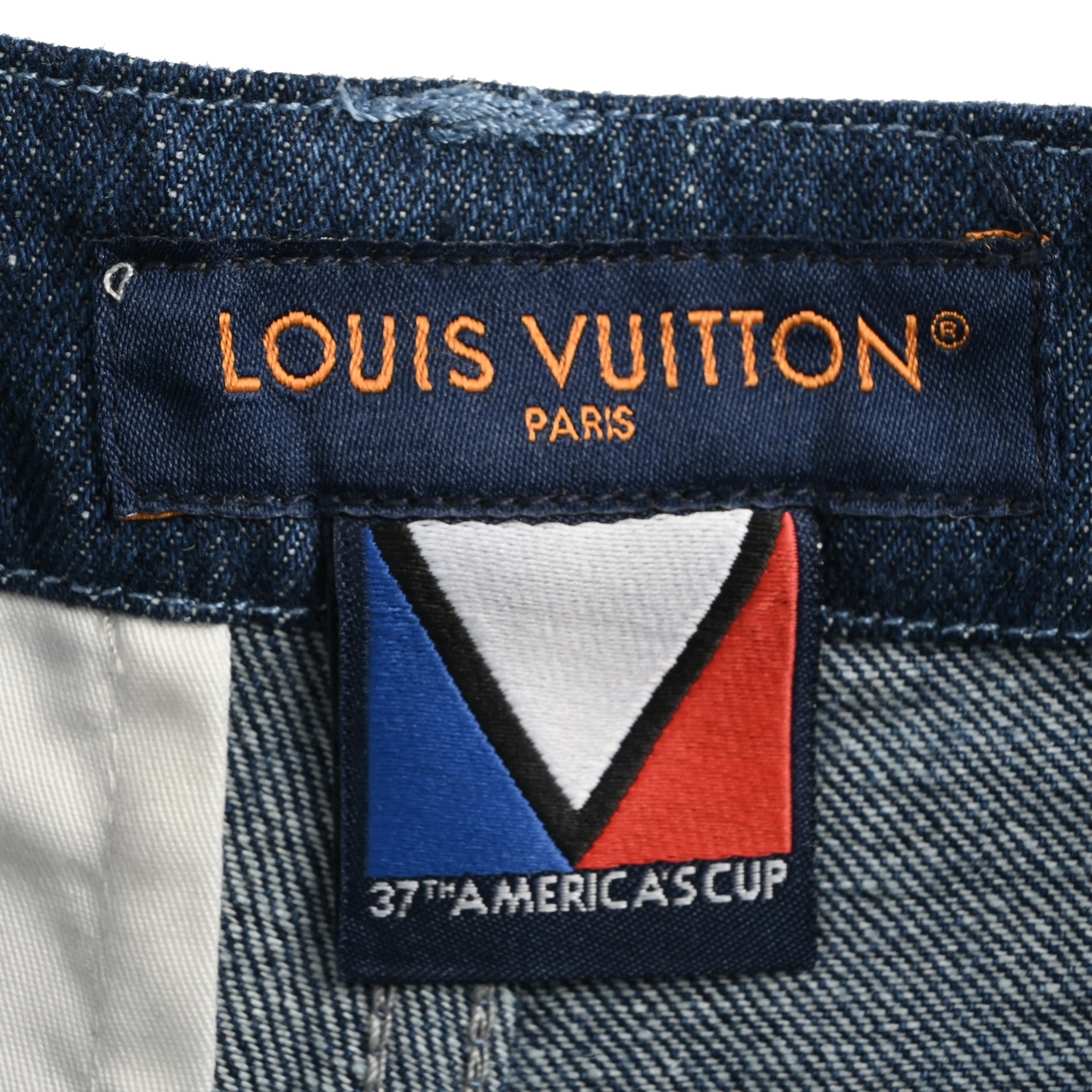 Louis Vuitton/路易威登 联名美洲杯棋盘格牛仔短裤