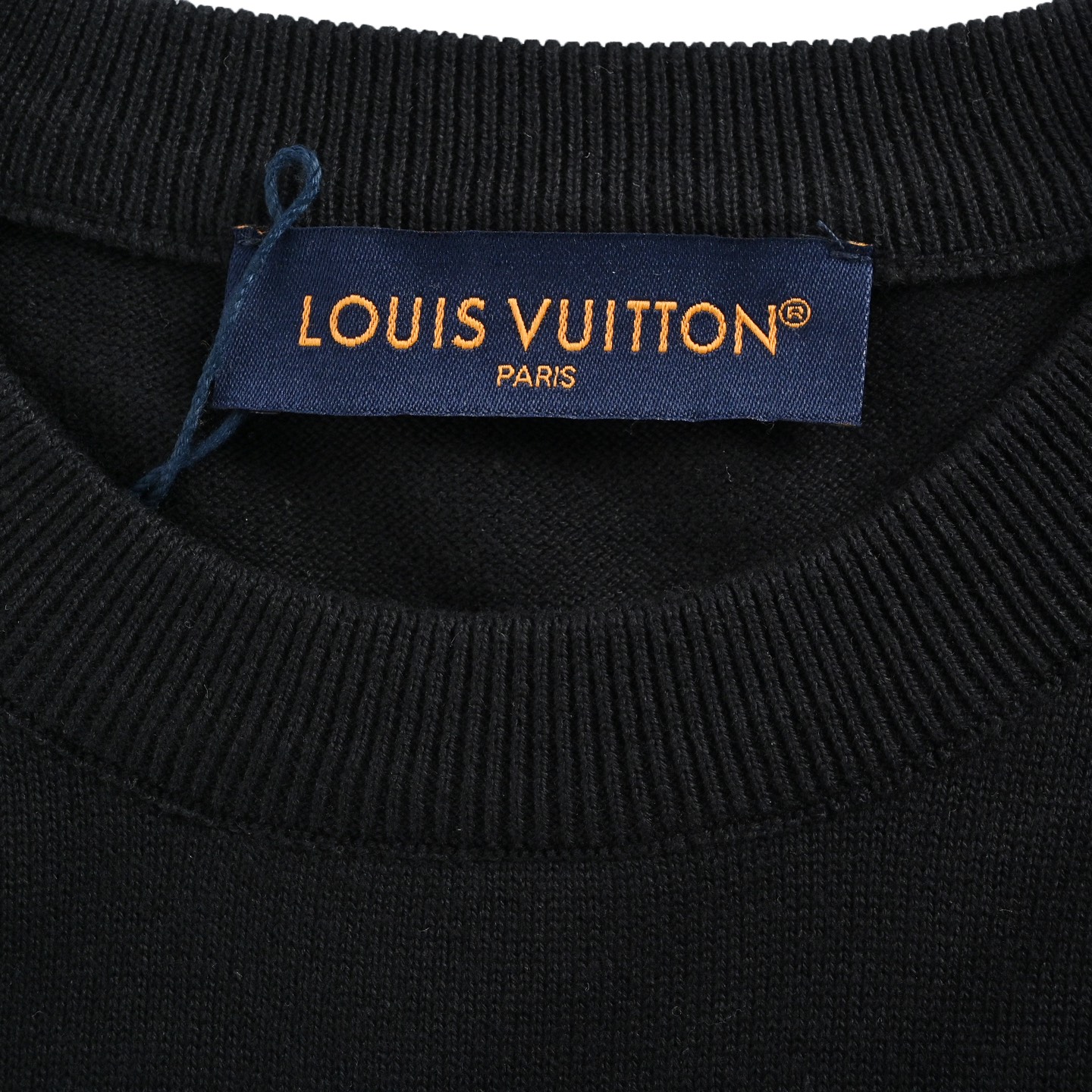 Louis Vuitton/路易威登 25ss 渐变老花彩钻针织短袖 黑色白色