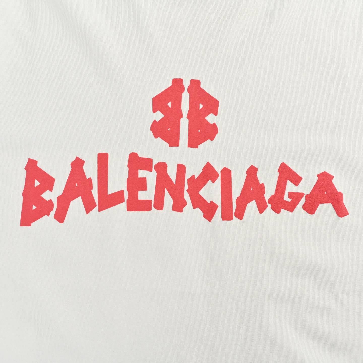 Balenciaga/巴黎世家 25ss 胶带字母发泡印花短袖