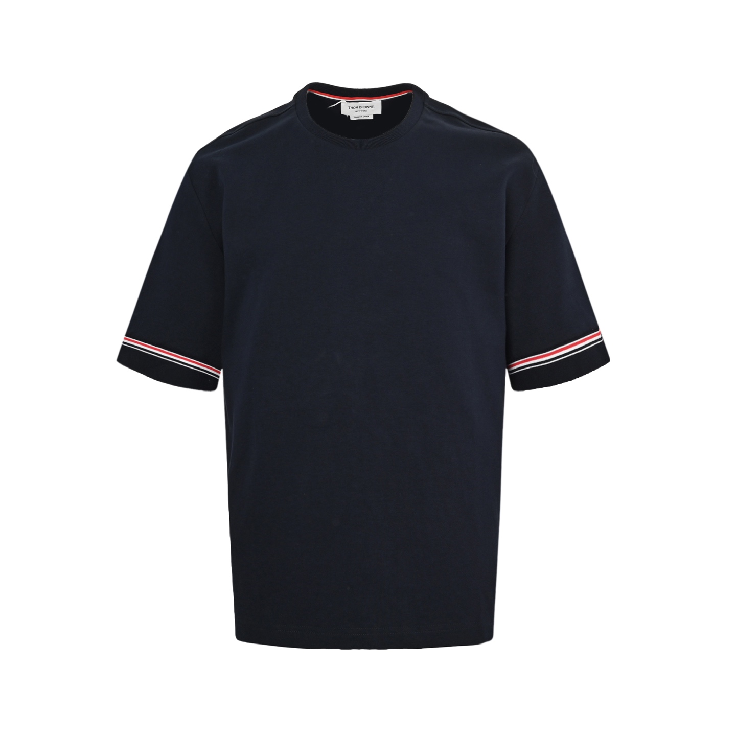 Thom Browne/汤姆布朗 25ss 袖口三色条纹织带短袖