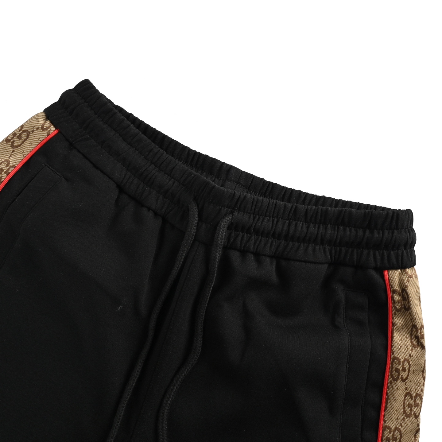 Gucci/古驰 25ss 红边提花织带短裤 GUCCI 古驰红边提花织带 拼接 LoGO标识 五分裤