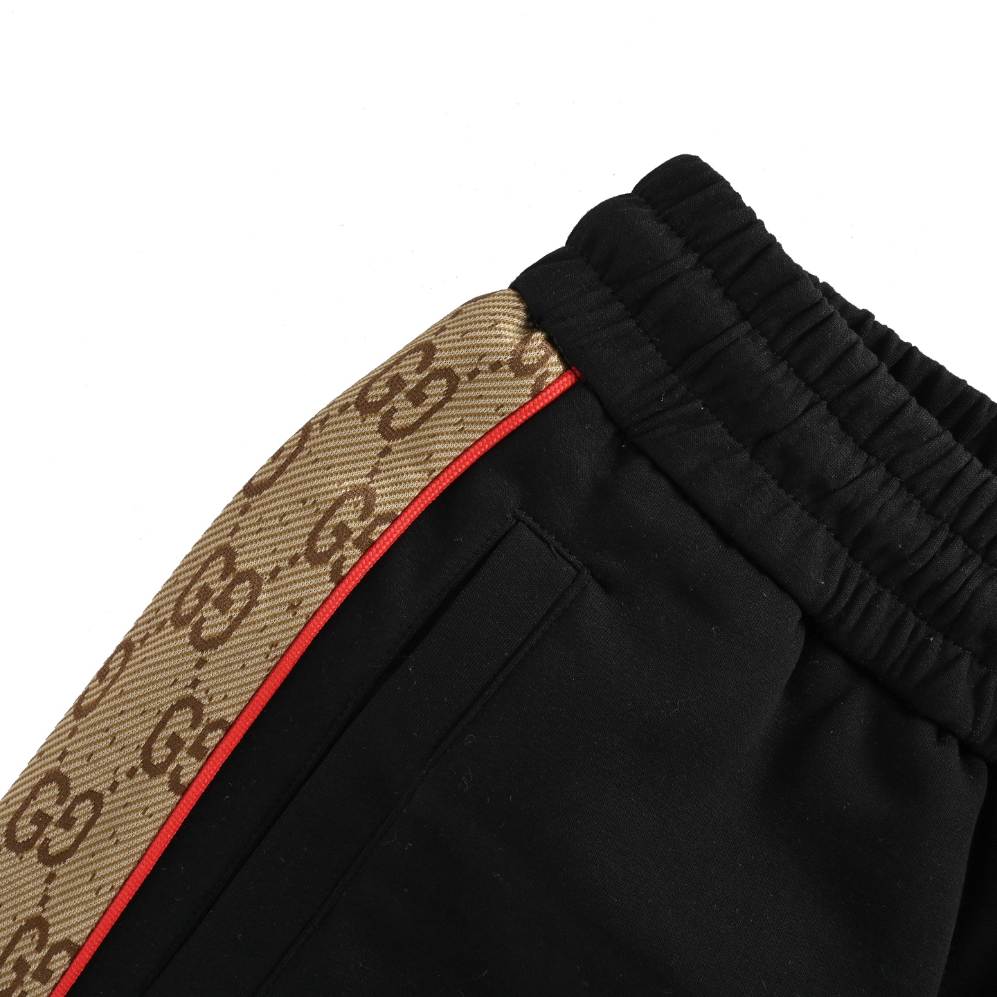 Gucci/古驰 25ss 红边提花织带短裤 GUCCI 古驰红边提花织带 拼接 LoGO标识 五分裤