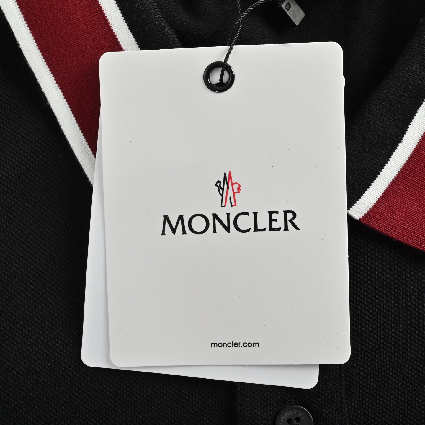 Moncler/蒙口 25ss 红领刺绣徽标Polo短袖