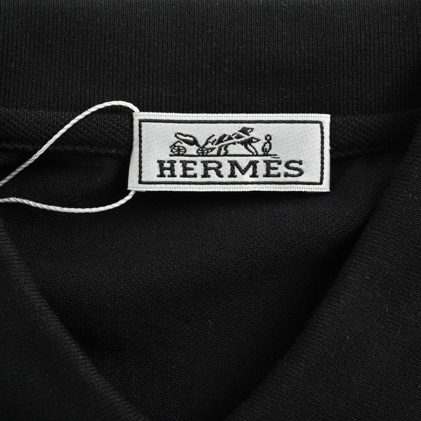 Hermes/爱马仕 25ss 橙色圆圈logo刺绣Polo短袖