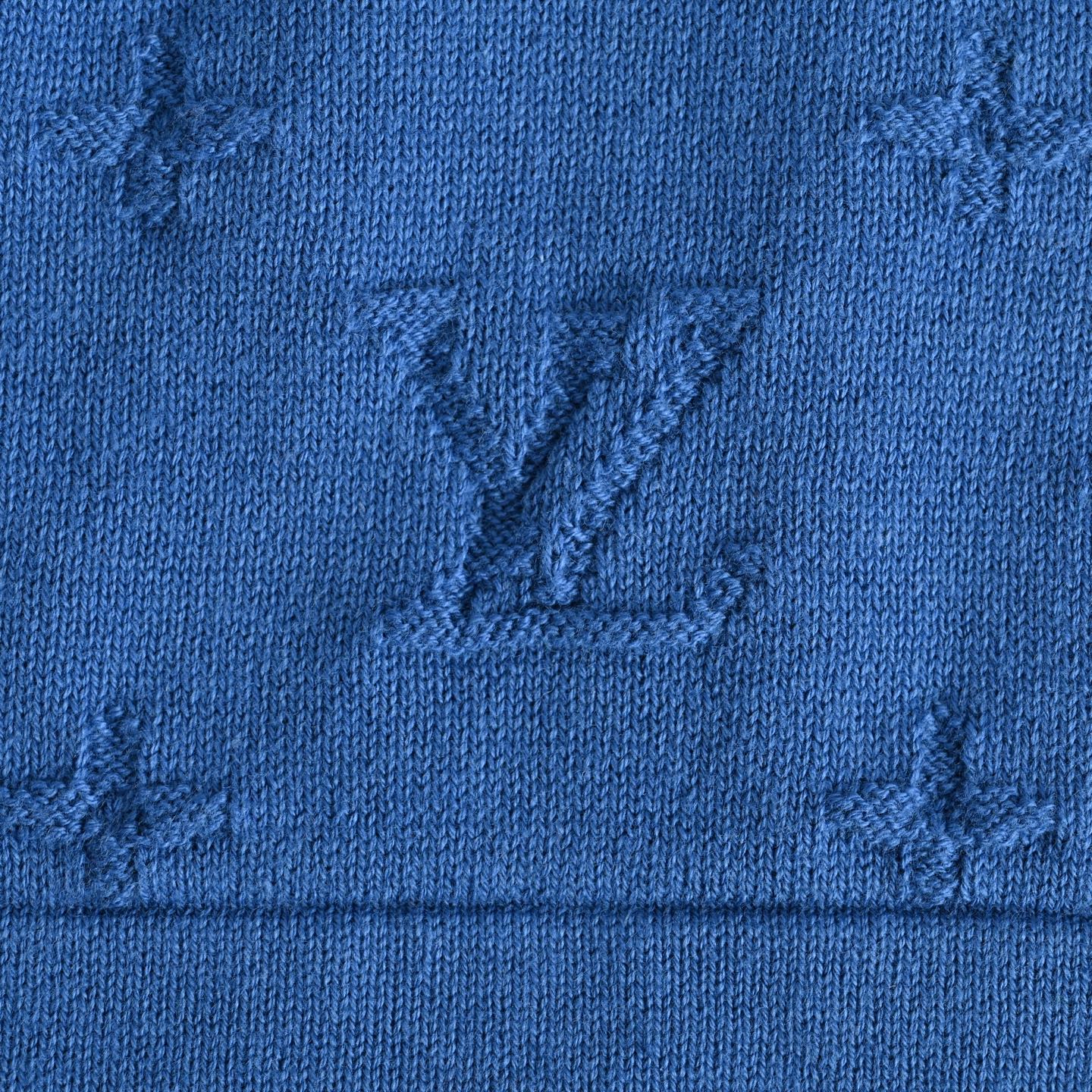 Louis Vuitton/路易威登 24ss 手臂袖子老花提花针织短袖