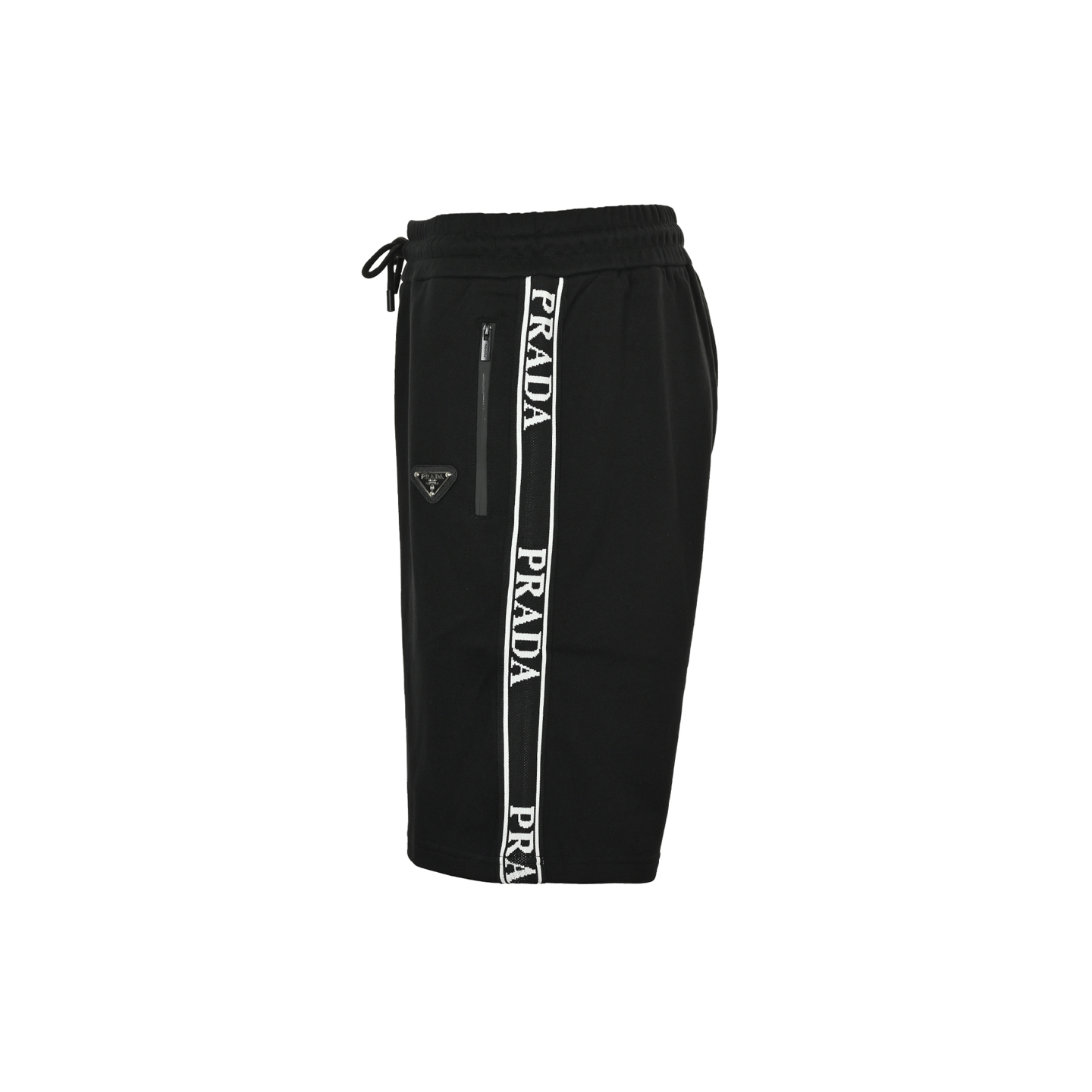 Prada/普拉达 23ss 三角标提花织带短裤 夏季新款短裤 经典铁三角标 织带拼接休闲五分裤