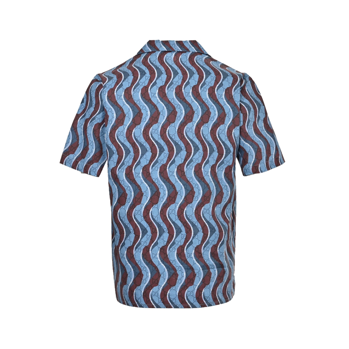 Gucci/古驰 25ss 满印暗纹蛇形短袖衬衫