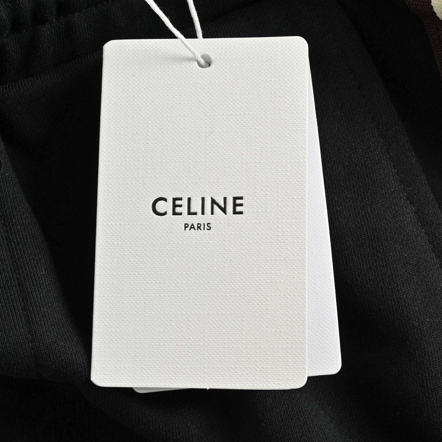 Celine/赛琳 经典侧边织带短裤 复古潮流织带点缀松紧腰休闲五分裤黑色 深灰