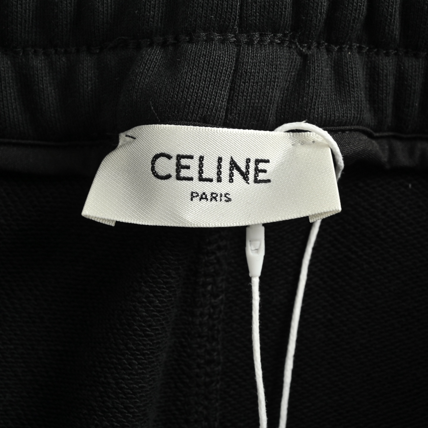 Celine/赛琳 经典侧边织带短裤 复古潮流织带点缀松紧腰休闲五分裤黑色 深灰
