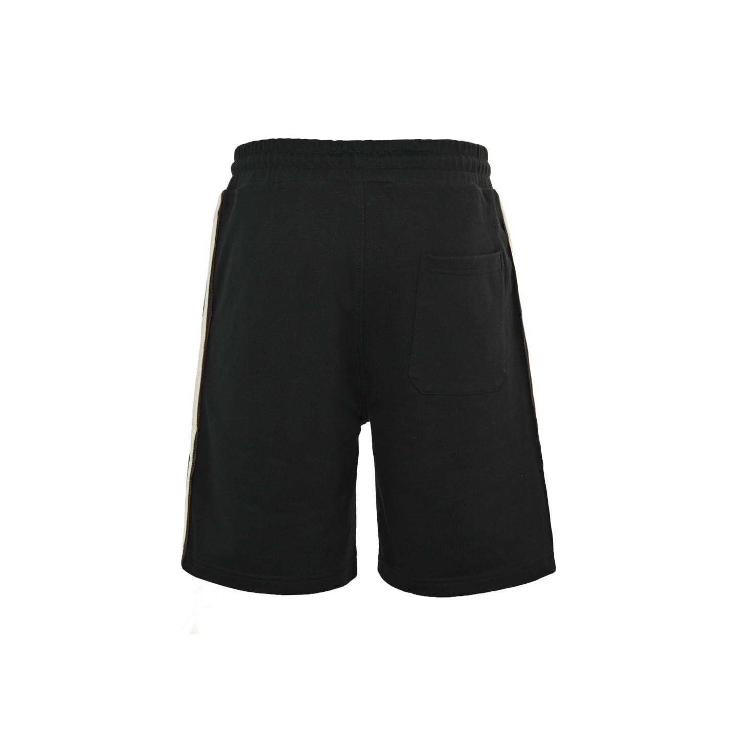 Celine/赛琳 经典侧边织带短裤 复古潮流织带点缀松紧腰休闲五分裤黑色 深灰