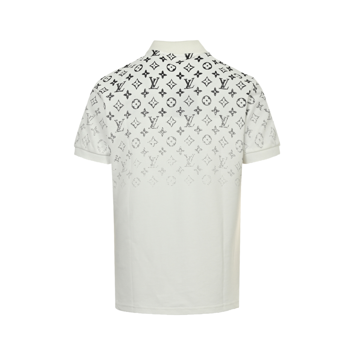 Louis Vuitton/路易威登 25ss 老花渐变Polo短袖 黑色 白色