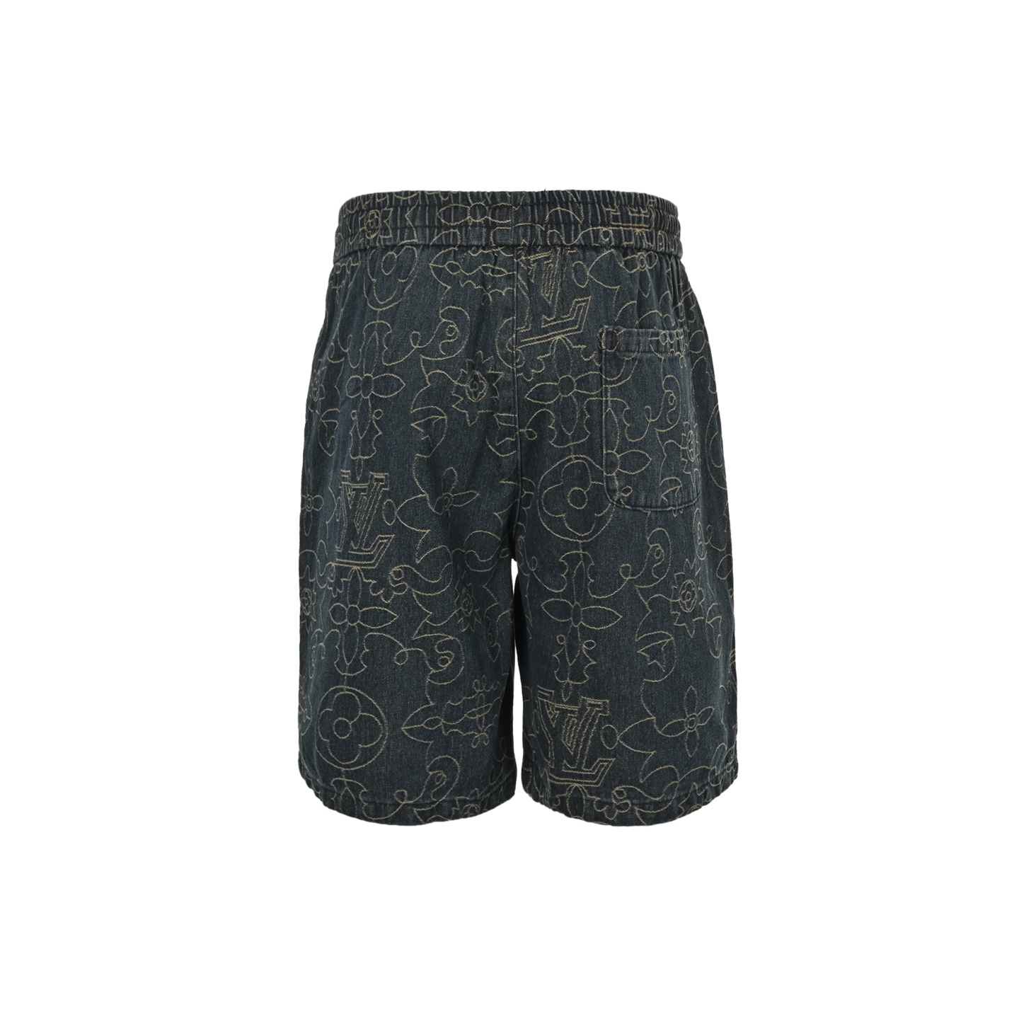 Louis Vuitton/路易威登 25ss 金线藤蔓刺绣牛仔短裤