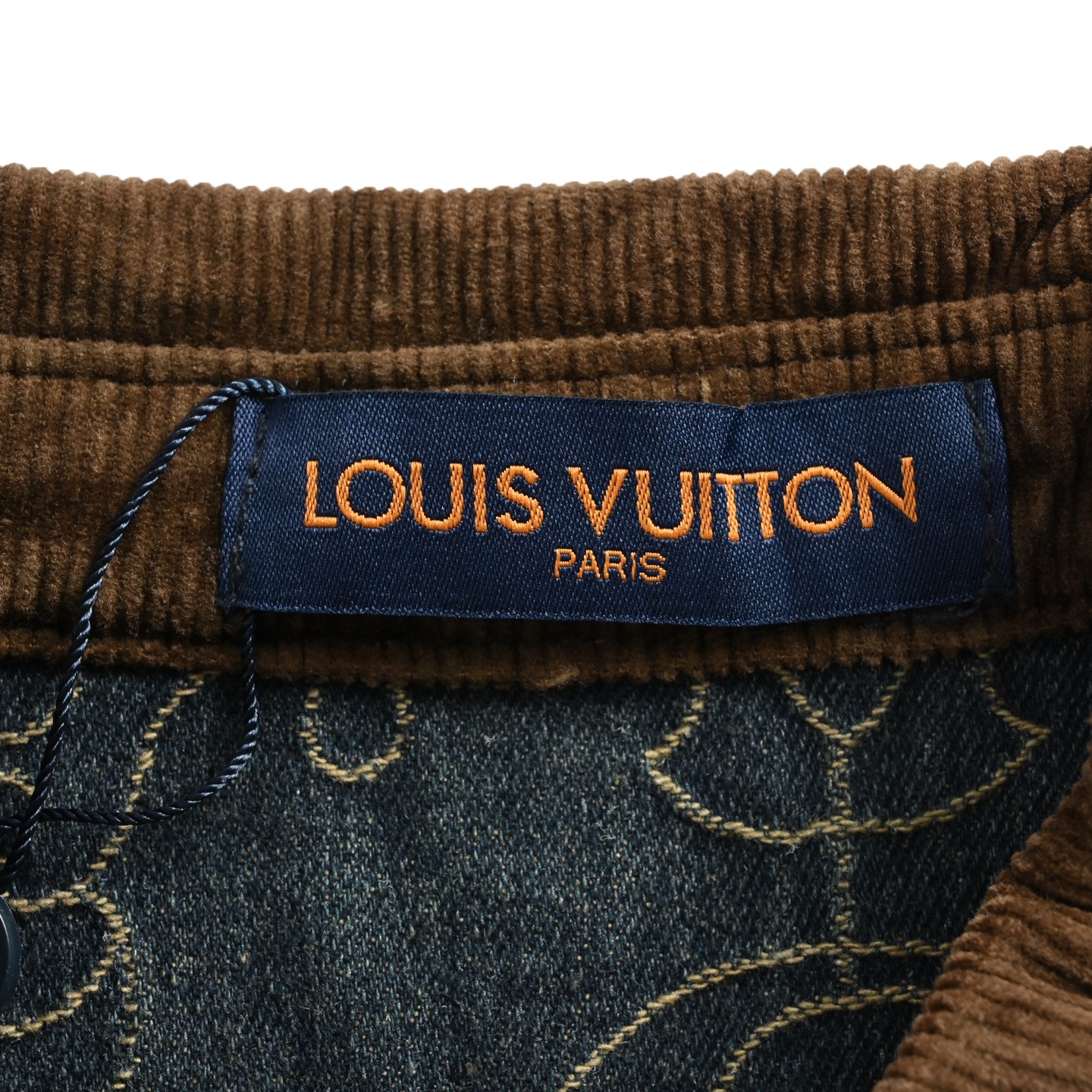 Louis Vuitton/路易威登 25ss 金线藤蔓刺绣牛仔短袖衬衫