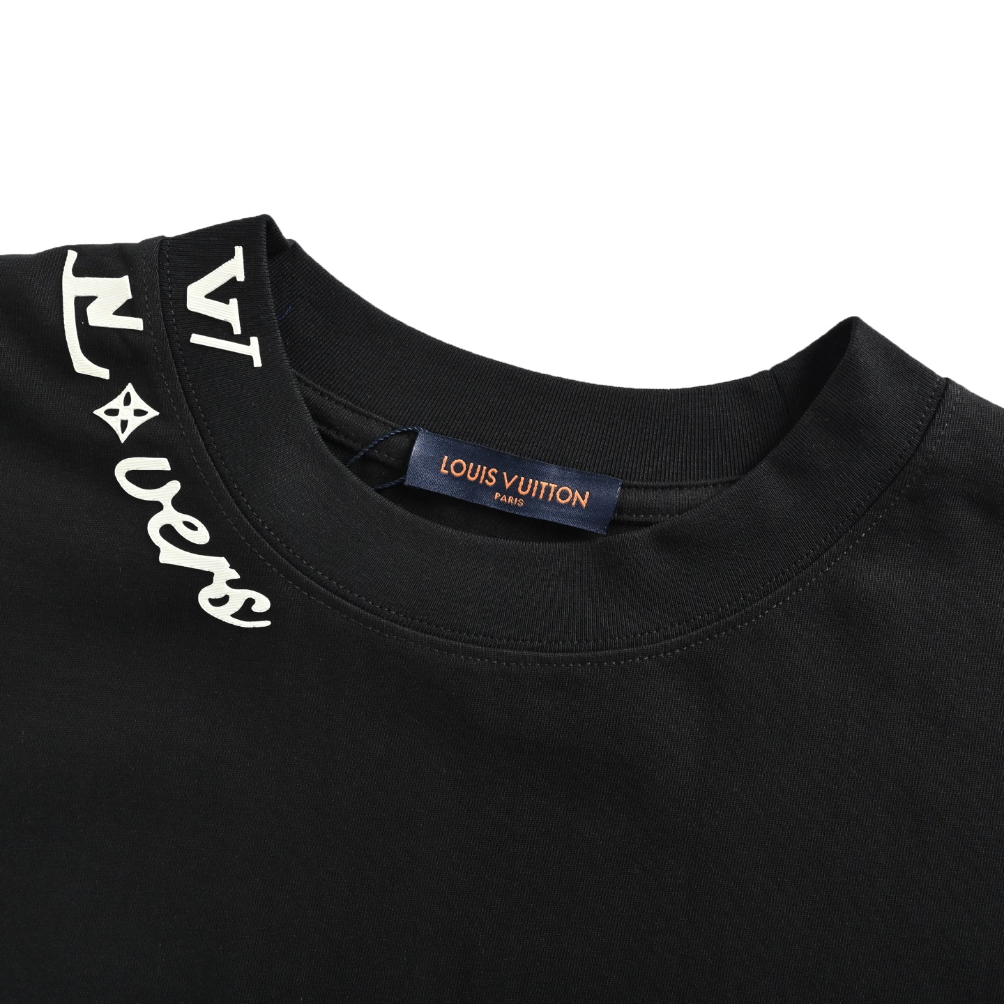 Louis Vuitton/路易威登 25ss 领口拼接logo压胶短袖