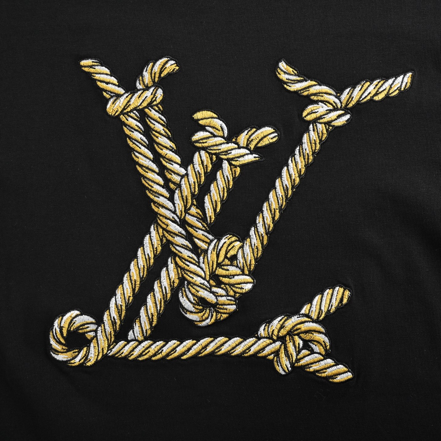 Louis Vuitton/路易威登 25ss 麻绳绳结刺绣logo短袖