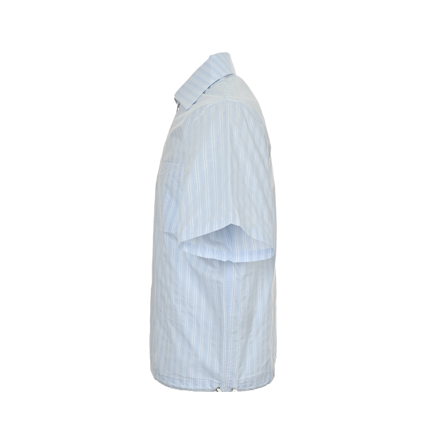Dior/迪奥 24ss 小标刺绣半拉链条纹短袖衬衫