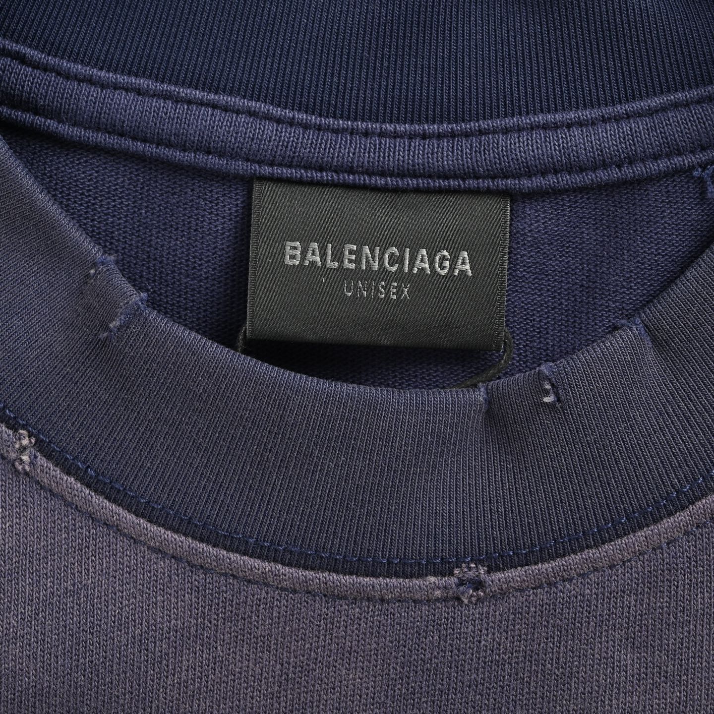 Balenciaga/巴黎世家 25ss 可乐刺绣炒色水洗破洞短袖 蓝色 绿色 灰色 紫色 红色 藏青