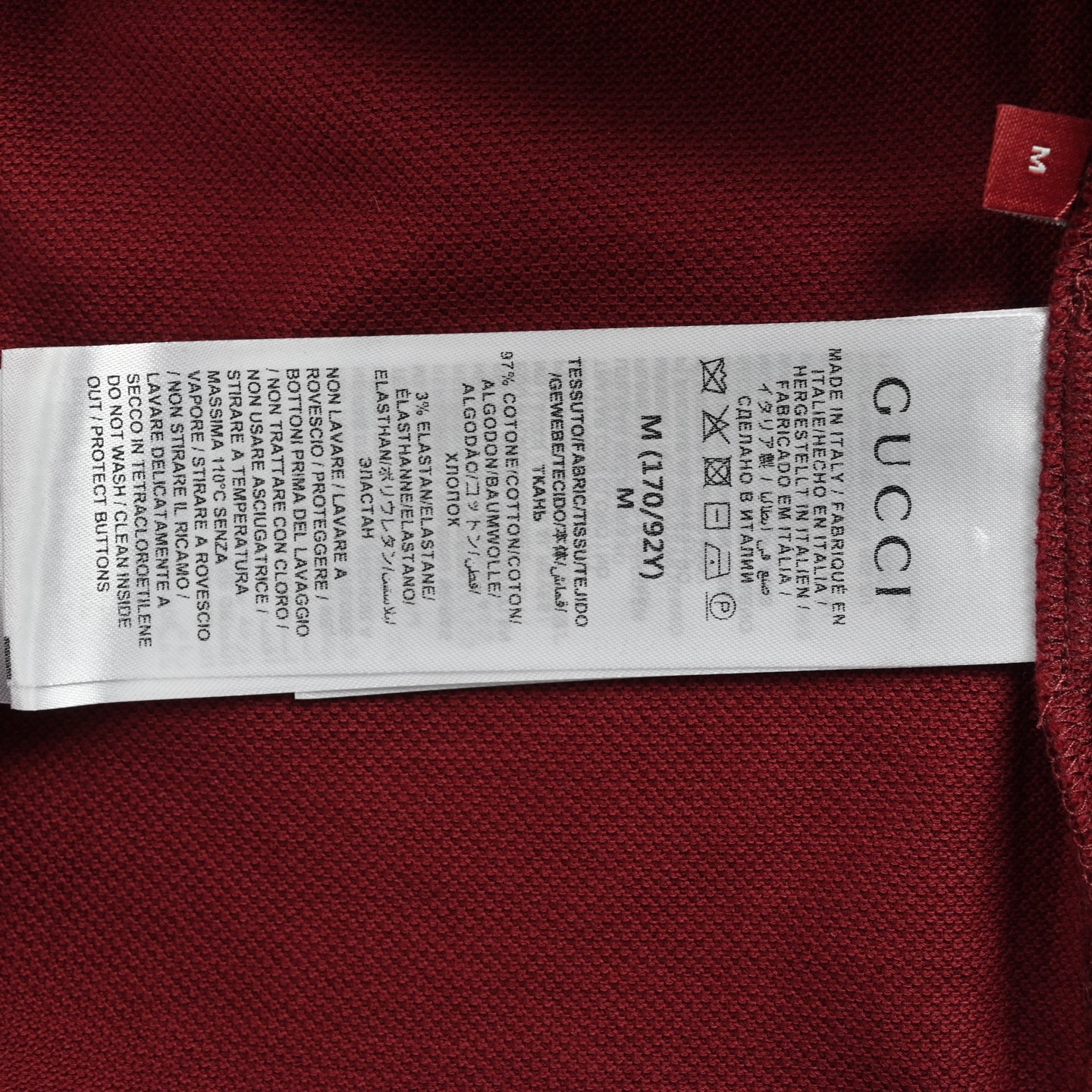 Gucci/古驰 25ss 领口字母印花Polo短袖