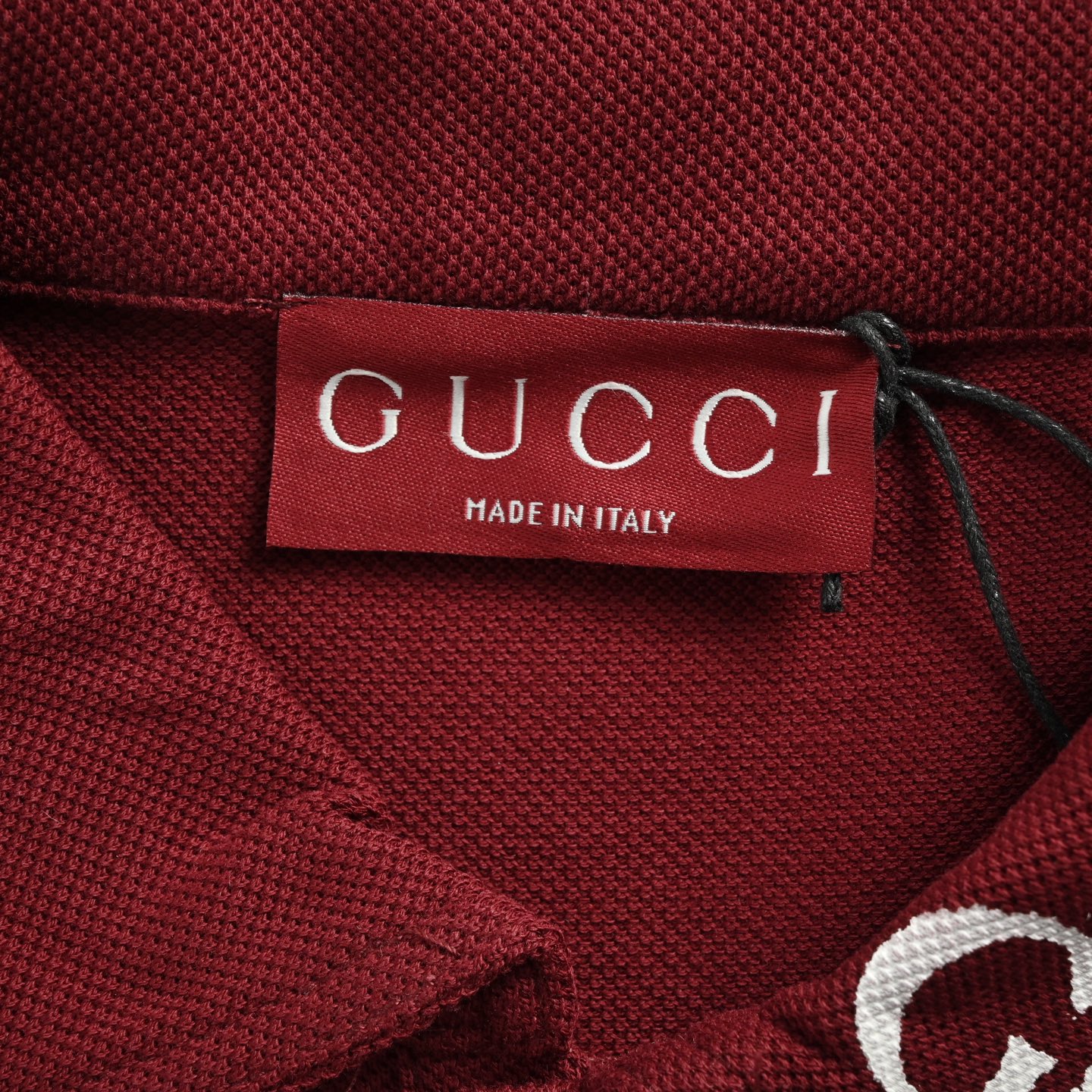 Gucci/古驰 25ss 领口字母印花Polo短袖
