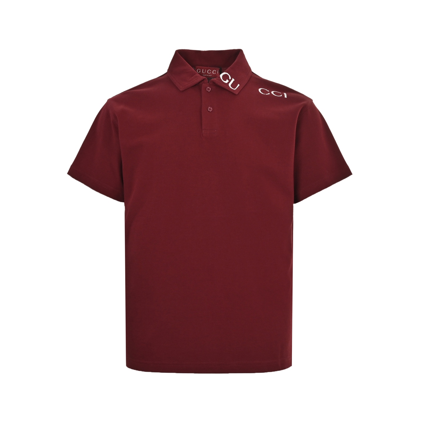 Gucci/古驰 25ss 领口字母印花Polo短袖