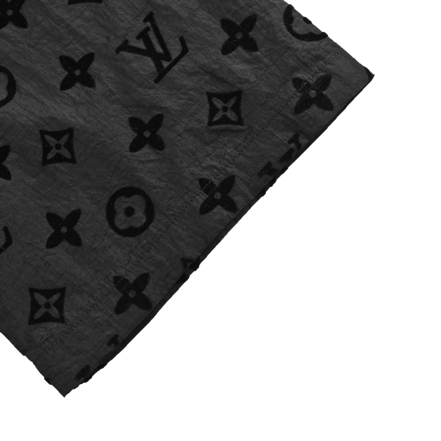 Louis Vuitton/路易威登 25ss 满印老花植绒短袖衬衫