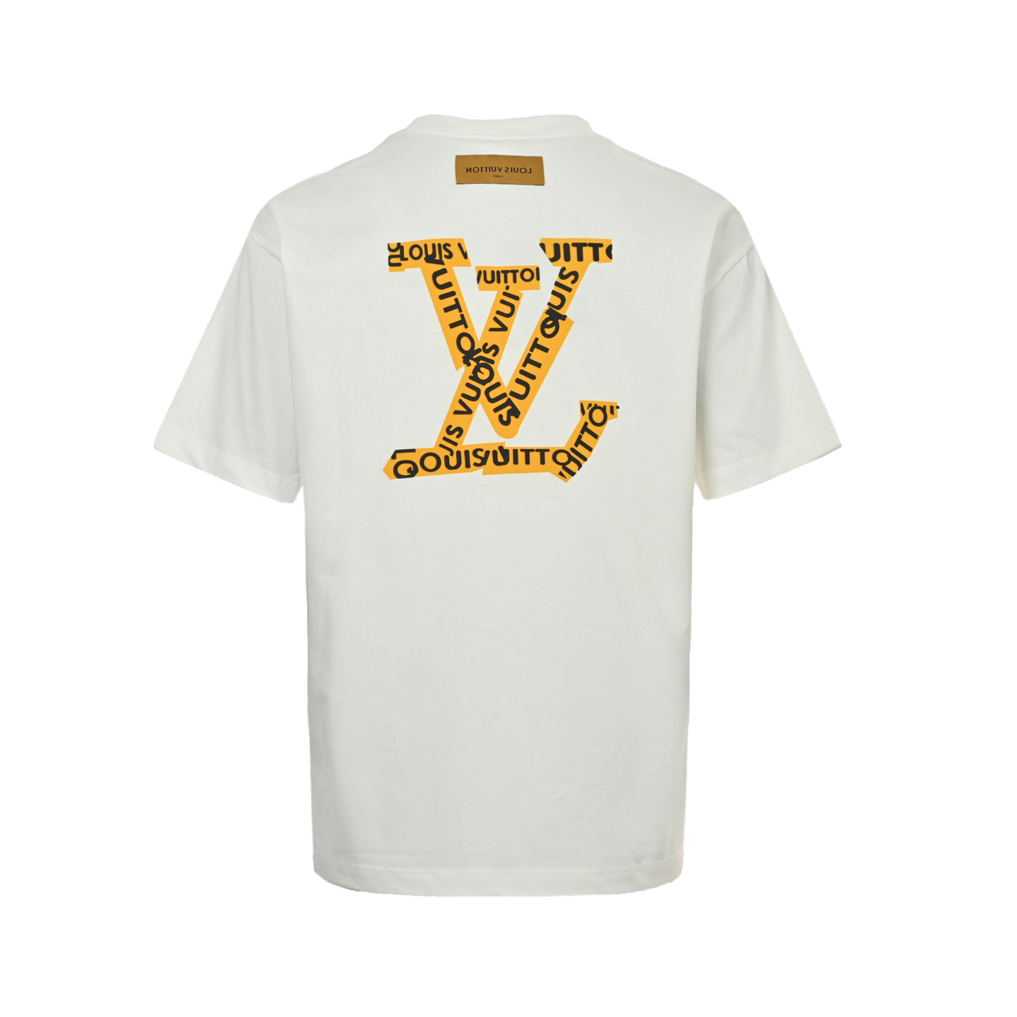 Louis Vuitton/路易威登 25ss 胶带logo立体压胶短袖 白色 黑色
