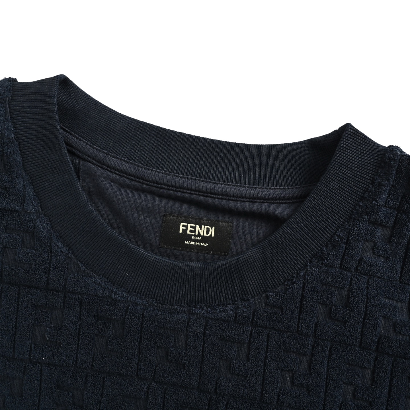 Fendi/芬迪 25ss FF凹凸提花毛巾短袖