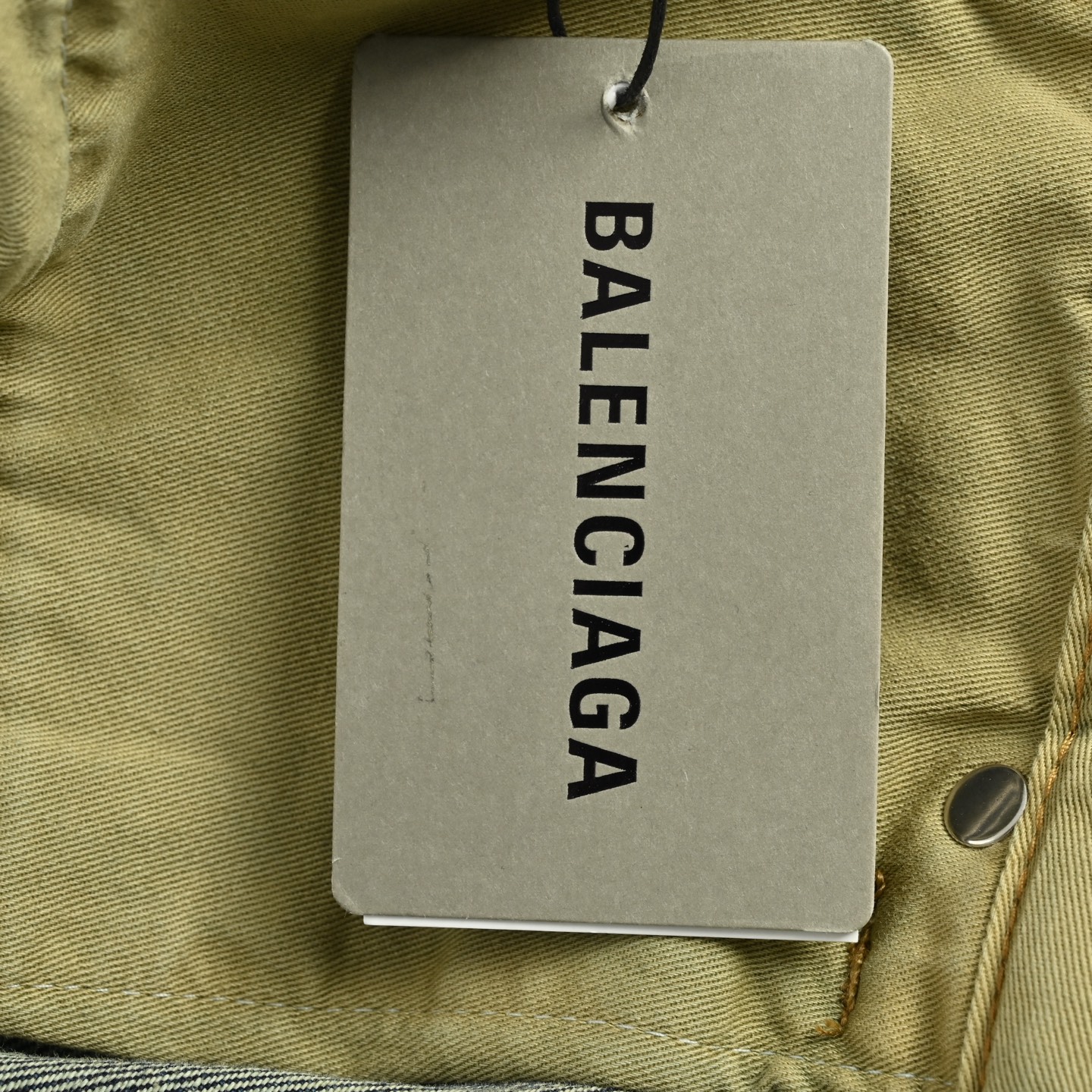 Balenciaga/巴黎世家 25ss 口袋刺绣水洗磨破直筒宽松牛仔裤