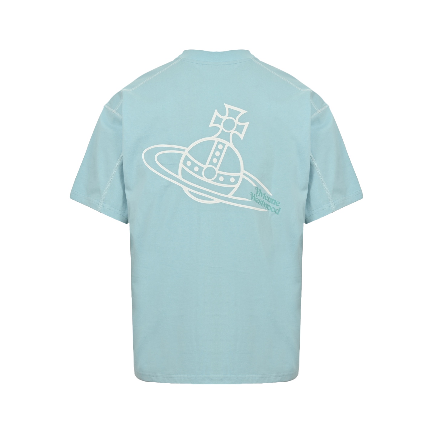 Vivienne Westwood/西太后 25ss logo图案印花明线短袖 黑色 白色 天蓝色 红色