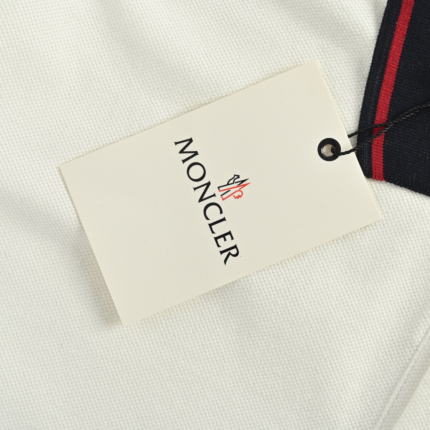 Moncler/蒙口 胸口徽标刺绣Polo短袖 白色 宝蓝