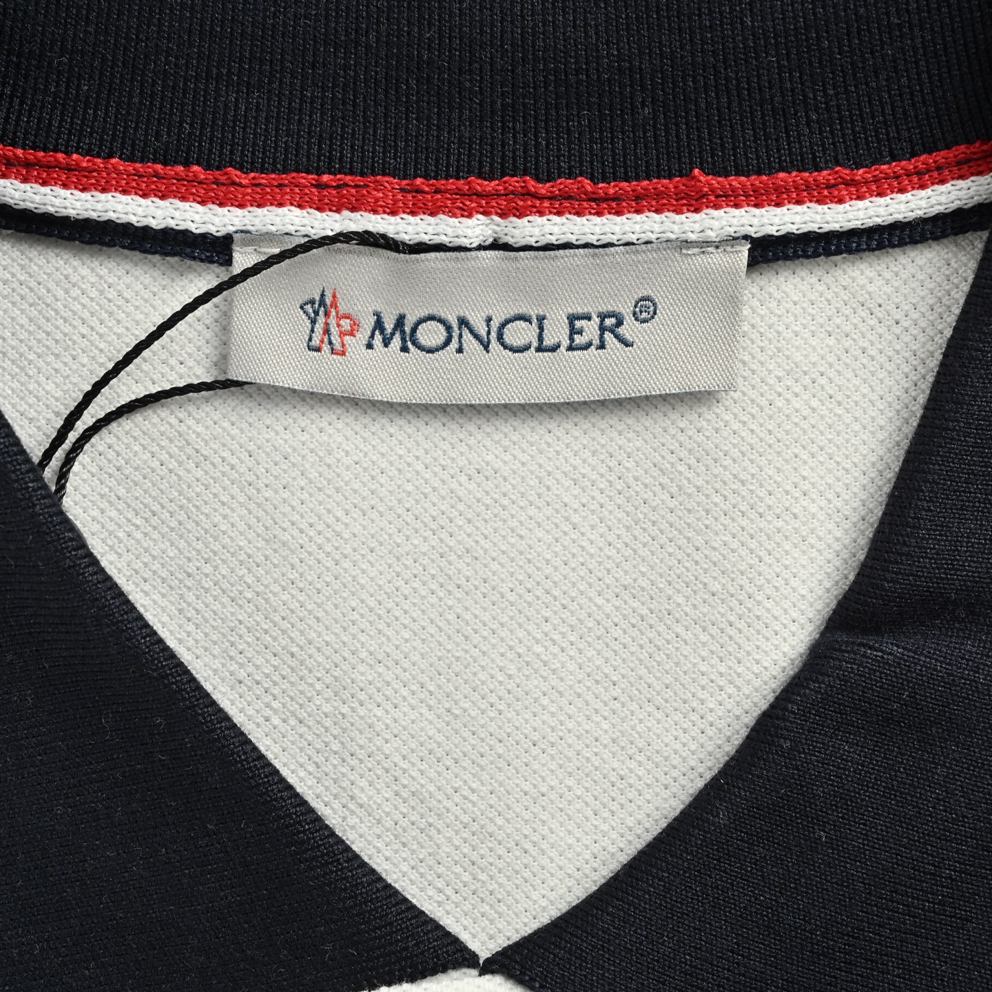 Moncler/蒙口 胸口徽标刺绣Polo短袖 白色 宝蓝
