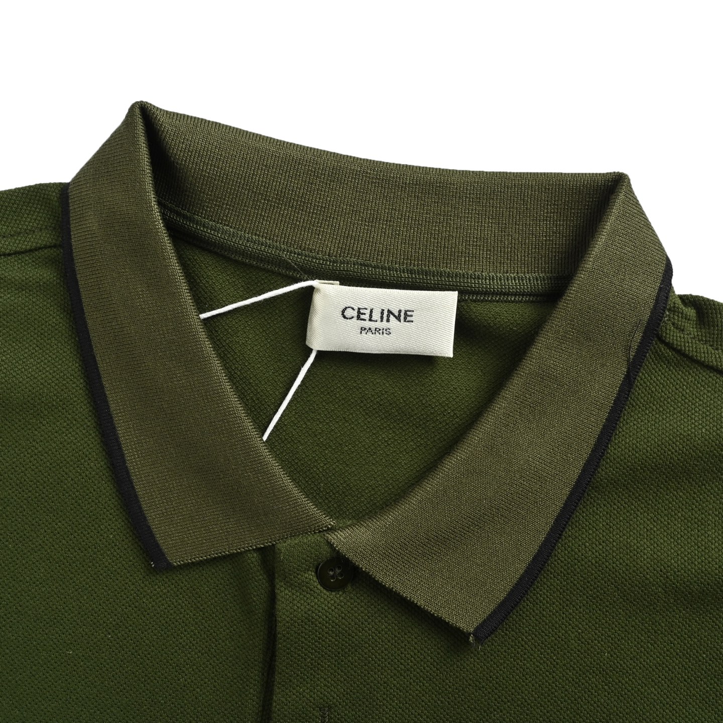 Celine/赛琳 25ss 经典凯旋门小标刺绣Polo短袖 白色 黑色 军绿