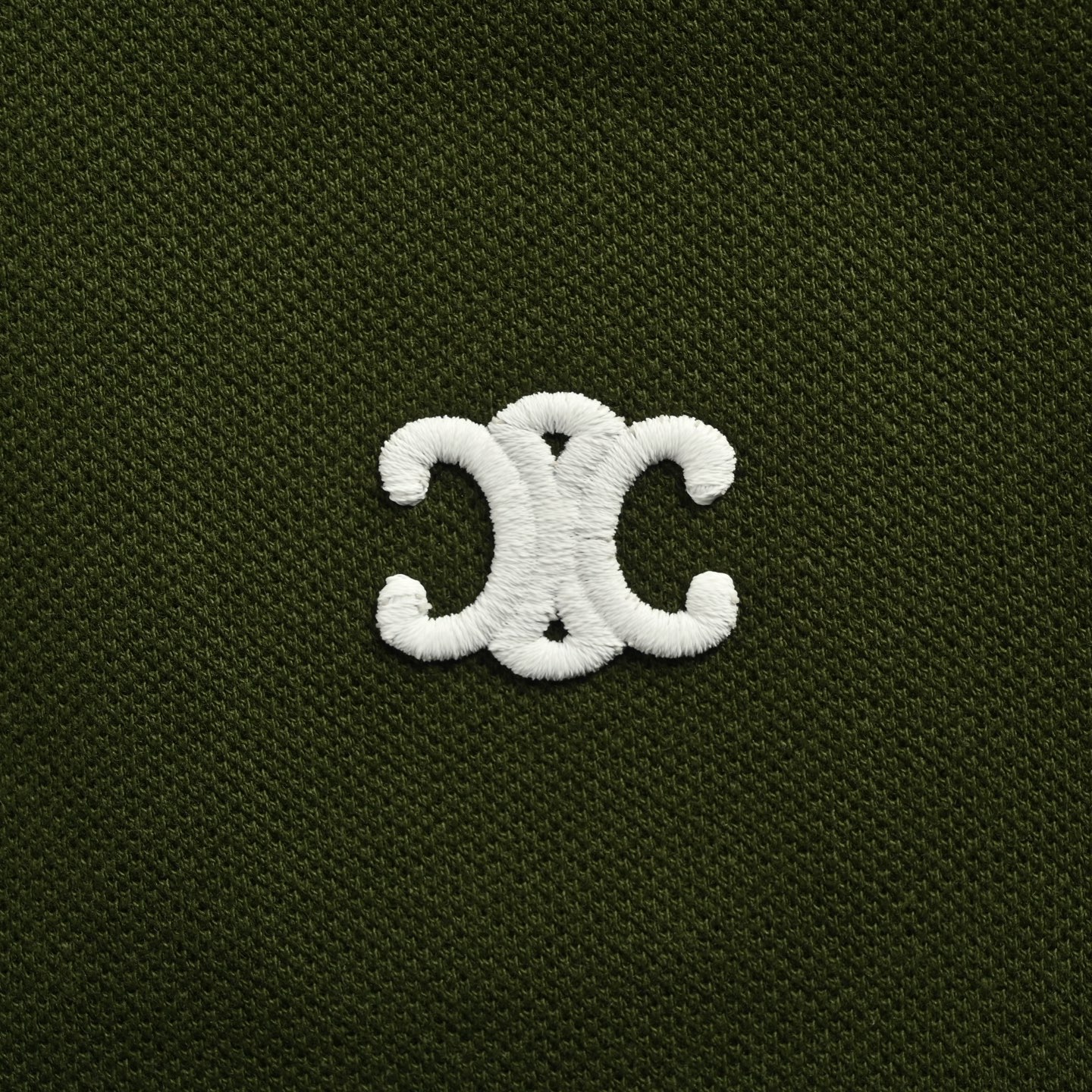 Celine/赛琳 25ss 经典凯旋门小标刺绣Polo短袖 白色 黑色 军绿