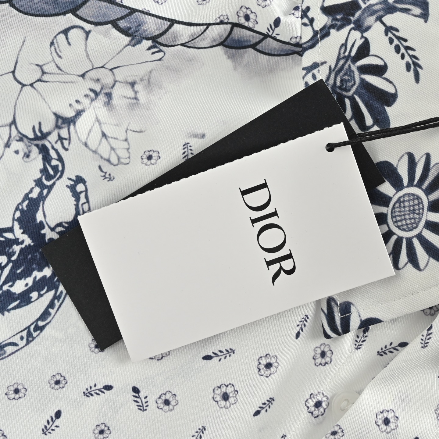 Dior/迪奥 25ss Hyltonnel联名款动物花绘桑蚕丝衬衫