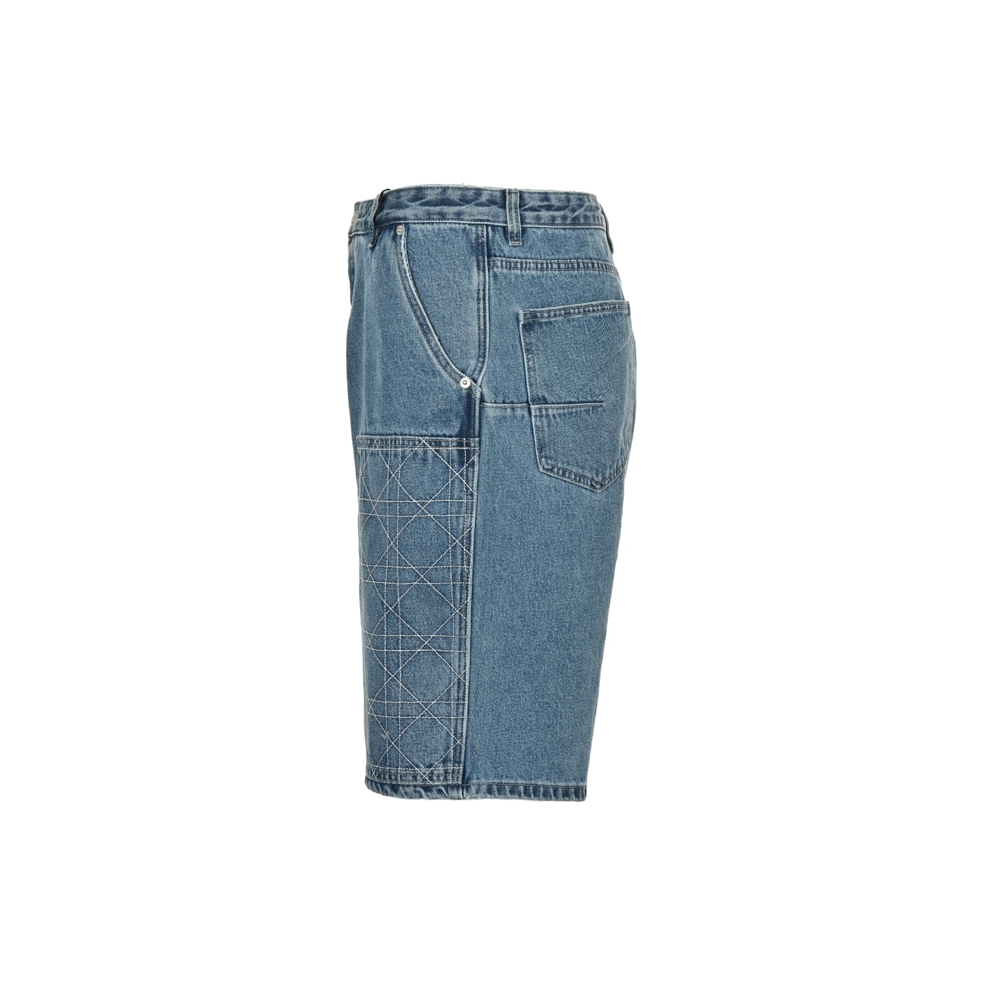 Dior/迪奥 24ss 藤格纹刺绣工装牛仔短裤