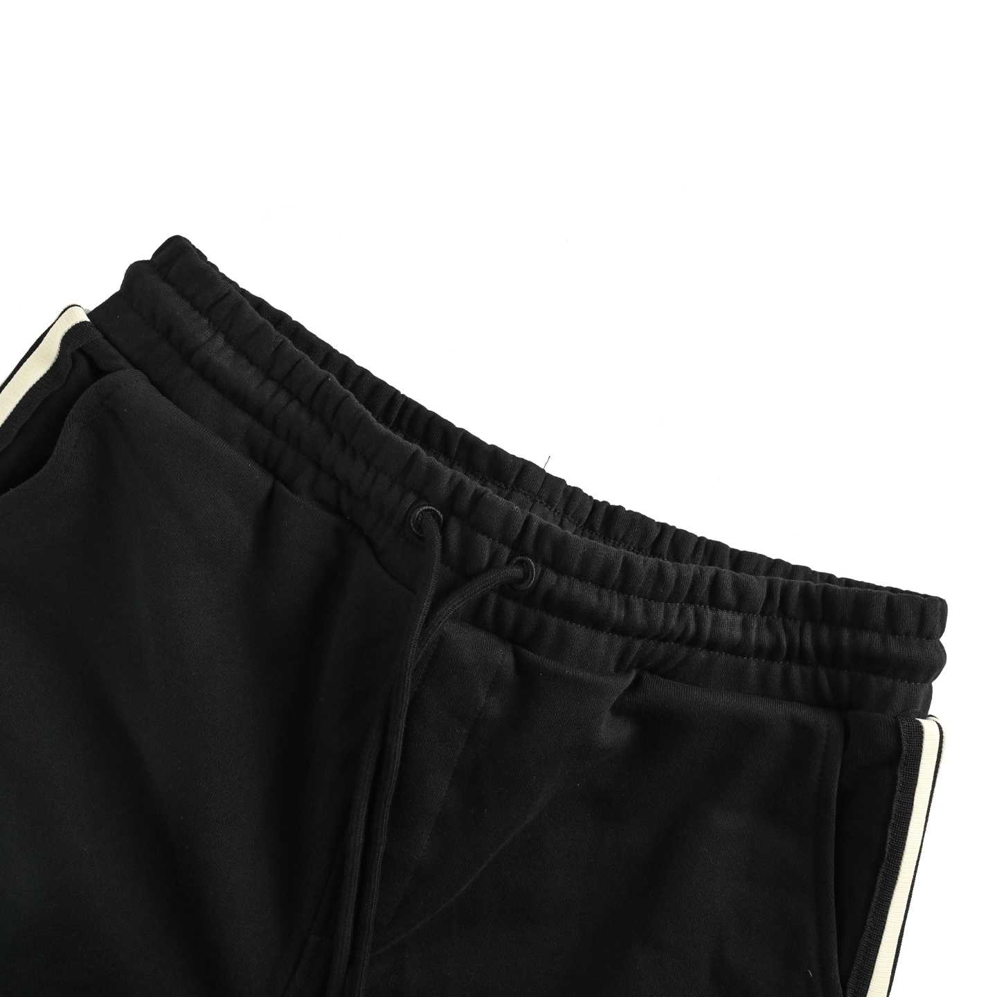 Loewe/罗意威 经典侧边织带刺绣短裤 爆款来袭复古潮流织带点缀松紧腰休闲五分裤 黑色 藏青