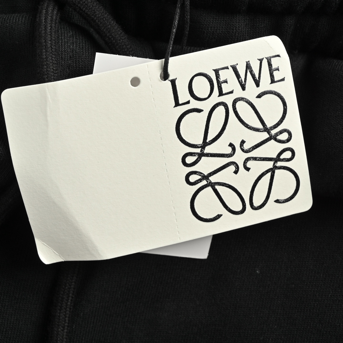 Loewe/罗意威 经典侧边织带刺绣短裤 爆款来袭复古潮流织带点缀松紧腰休闲五分裤 黑色 藏青