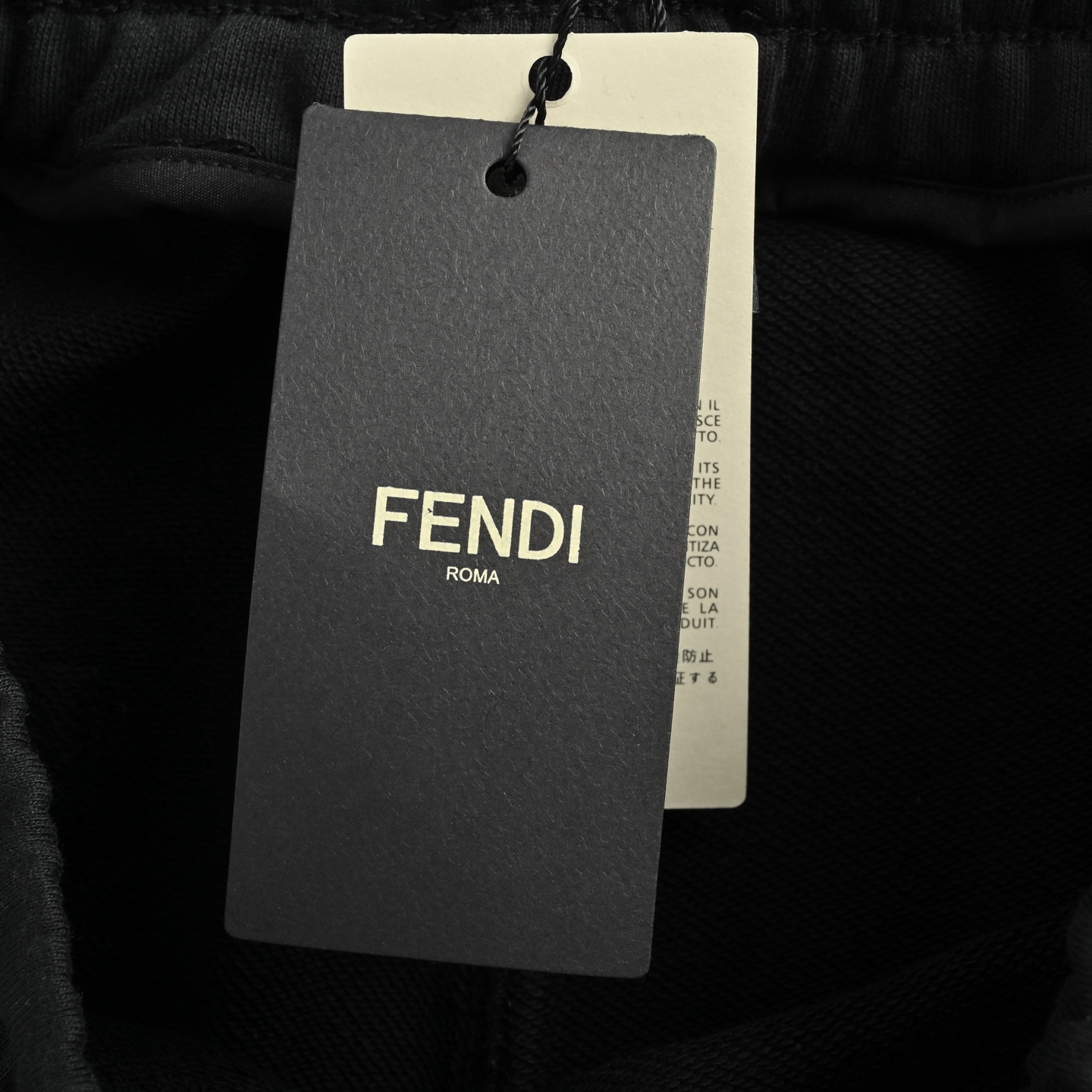Fendi/芬迪 25ss 植绒刺绣小怪兽眼睛短裤黑色 藏青